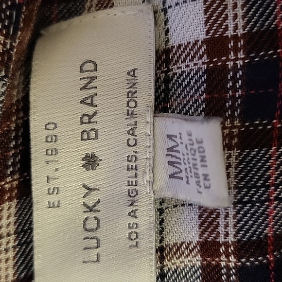 Lucky Brand medium plaid flannel shirt - Picture 4 of 6
